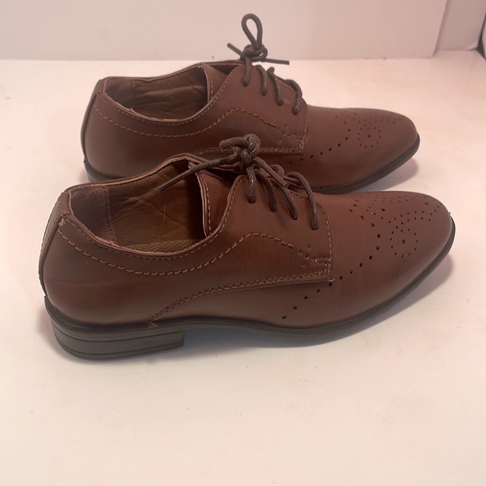 Boys Brown Oxford Dress Shoes